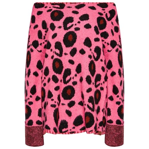 One Teaspoon Sweter Lepopard 23611 Różowy Regular Fit One Teaspoon XXS okazja MODIVO