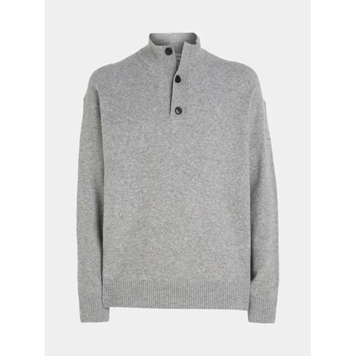 Calvin Klein Sweter K10K111960 Szary Regular Fit Calvin Klein XXL okazja MODIVO