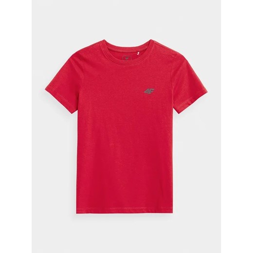 4F T-Shirt 4FJAW23TTSHM0795 Czerwony Regular Fit ze sklepu MODIVO w kategorii T-shirty chłopięce - zdjęcie 168488309