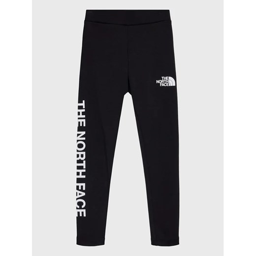 The North Face Legginsy Graphic NF0A82EQ Czarny Slim Fit ze sklepu MODIVO w kategorii Spodnie dziewczęce - zdjęcie 168489599