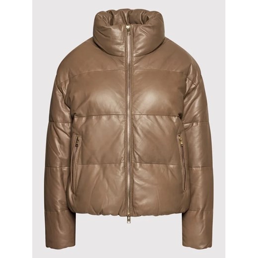 LaMarque Kurtka puchowa Iris Brązowy Regular Fit Lamarque XL promocyjna cena MODIVO