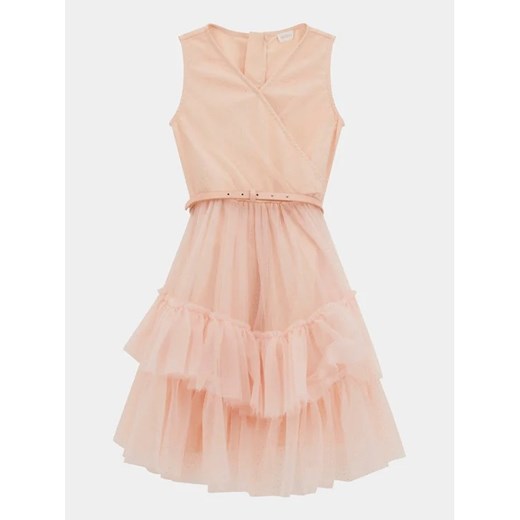 Guess Sukienka elegancka J4RK05 KC3F0 Różowy Regular Fit ze sklepu MODIVO w kategorii Sukienki dziewczęce - zdjęcie 168489806