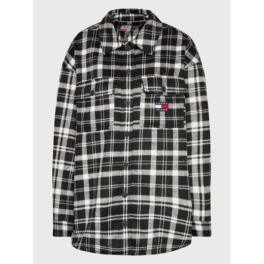 Tommy Jeans Curve Koszula Check DW0DW15123 Czarny Relaxed Fit ze sklepu MODIVO w kategorii Koszule damskie - zdjęcie 168490795