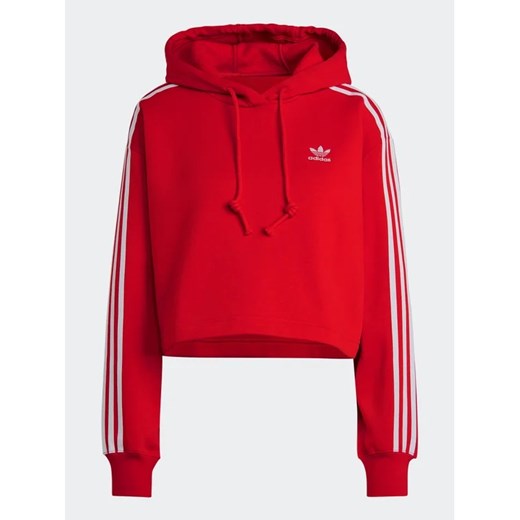 adidas Bluza Adicolor Classics Crop Hoodie IB7389 Czerwony Loose Fit L MODIVO