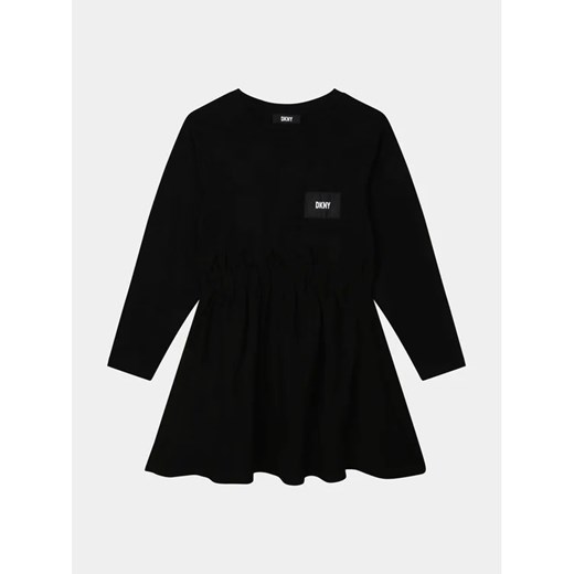 DKNY Sukienka codzienna D32895 D Czarny Regular Fit ze sklepu MODIVO w kategorii Sukienki dziewczęce - zdjęcie 168491335