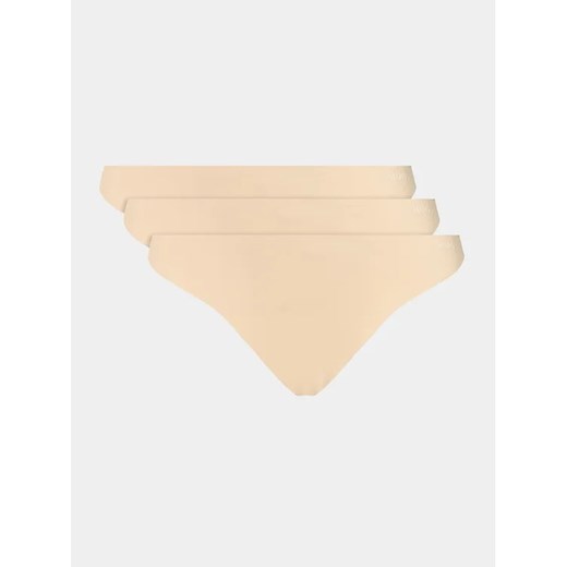 Hugo Komplet 3 par stringów 50492489 Beżowy XXL MODIVO