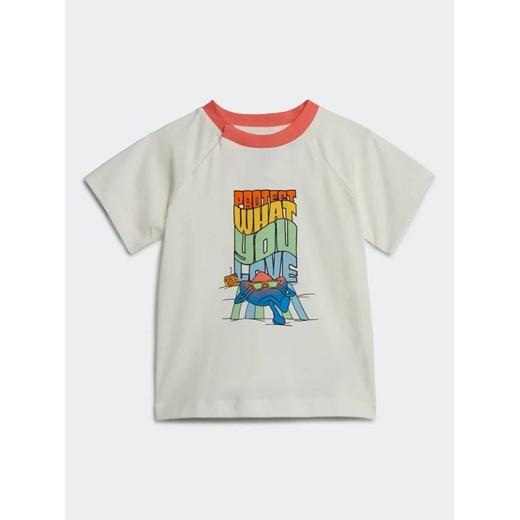 adidas T-Shirt Graphic Print T-Shirt IB8607 Biały Regular Fit ze sklepu MODIVO w kategorii Koszulki niemowlęce - zdjęcie 168492355
