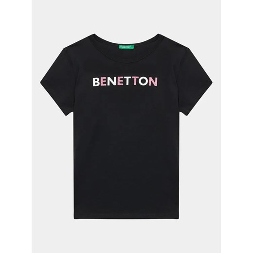 United Colors Of Benetton T-Shirt 3I1XC10D1 Czarny Regular Fit United Colors Of Benetton 168 MODIVO