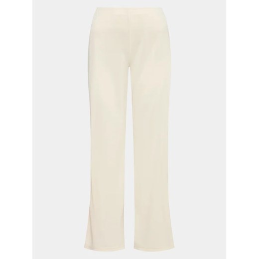 Gina Tricot Spodnie materiałowe Wide slit trousers 19421 Beżowy Regular Fit Gina Tricot XL MODIVO okazja