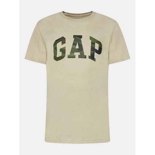Gap T-Shirt 550338-26 Beżowy Regular Fit Gap M okazja MODIVO
