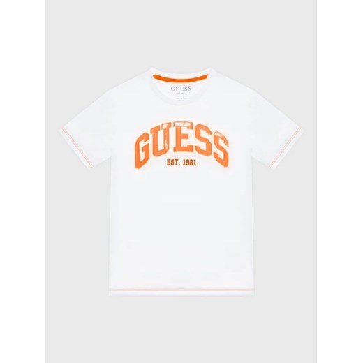 Guess T-Shirt L3RI01 K8HM3 Biały Regular Fit Guess 7Y MODIVO