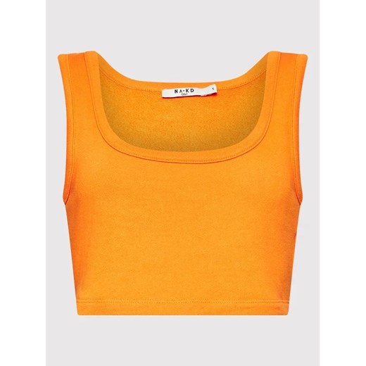 NA-KD Top 1018-007519-0261-003 Pomarańczowy Slim Fit XL wyprzedaż MODIVO