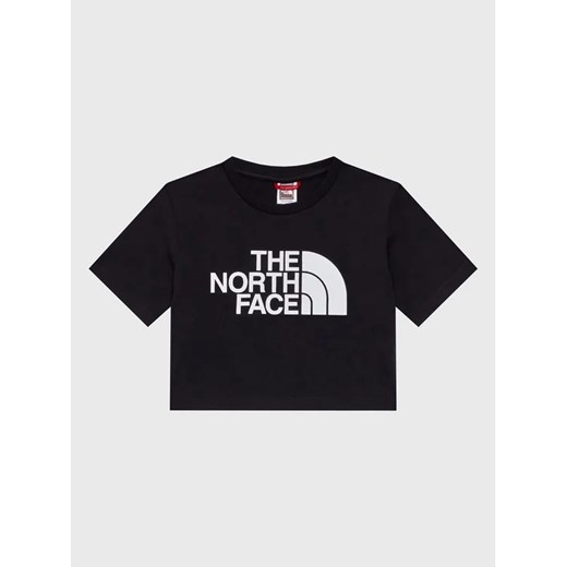 The North Face T-Shirt Crop Easy NF0A83EU Czarny Regular Fit ze sklepu MODIVO w kategorii Bluzki dziewczęce - zdjęcie 168495467