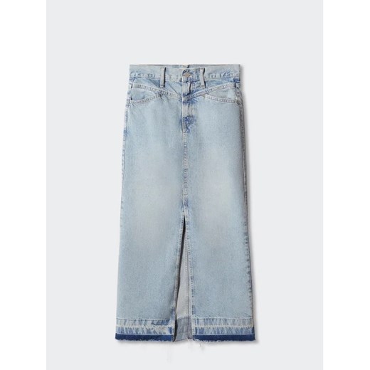 Mango Spódnica jeansowa Rafaella 47087140 Niebieski Regular Fit Mango L promocja MODIVO