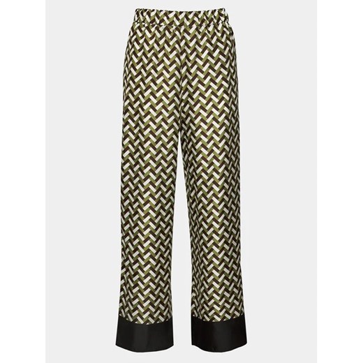 Max Mara Leisure Spodnie materiałowe Sesamo 2416131017650 Zielony Relaxed Fit 38 MODIVO