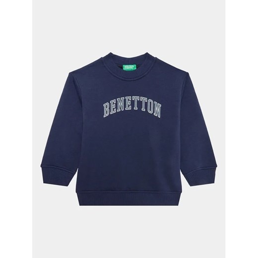 United Colors Of Benetton Bluza 3J70G10A7 Granatowy Regular Fit United Colors Of Benetton 98 okazja MODIVO