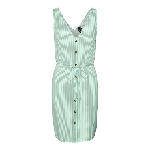 Vero Moda Sukienka letnia Bumpy 10286519 Zielony Regular Fit Vero Moda L okazyjna cena MODIVO