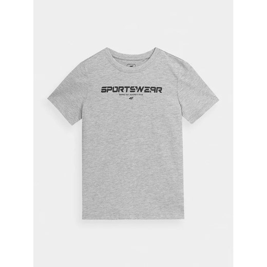 4F T-Shirt 4FJAW23TTSHM0797 Szary Regular Fit ze sklepu MODIVO w kategorii T-shirty chłopięce - zdjęcie 168496598
