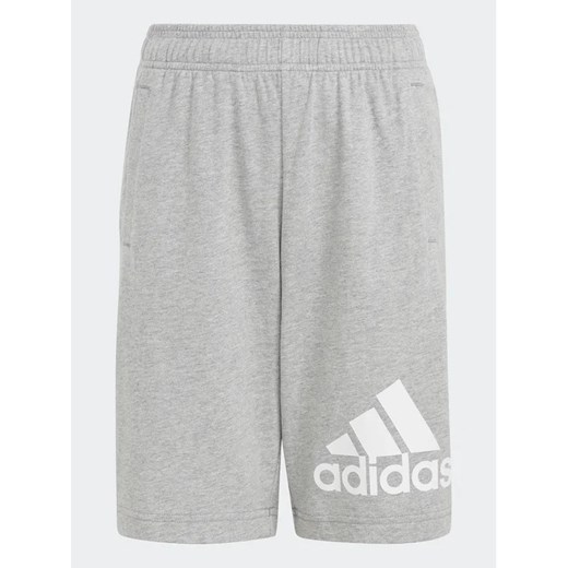 adidas Szorty sportowe Essentials Big Logo Cotton Shorts HY4720 Szary Regular Fit ze sklepu MODIVO w kategorii Spodenki chłopięce - zdjęcie 168497816