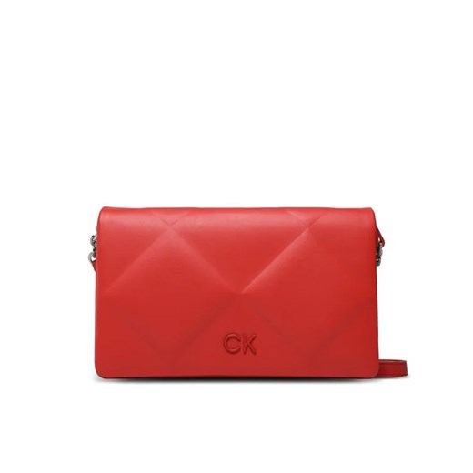 Calvin Klein Torebka Re-Lock Quilt Shoulder Bag K60K611021 Czerwony Calvin Klein uniwersalny okazyjna cena MODIVO