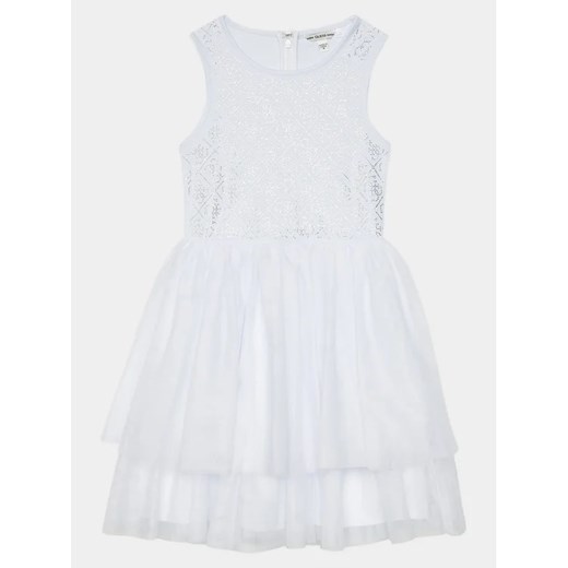 Guess Sukienka elegancka J4RK34 KC4T0 Biały Regular Fit ze sklepu MODIVO w kategorii Sukienki dziewczęce - zdjęcie 168499125