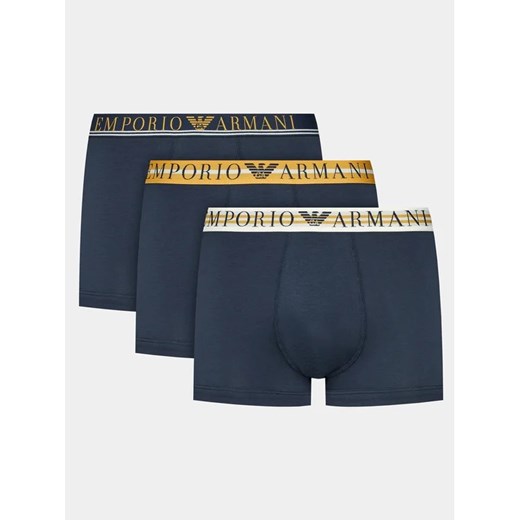 Emporio Armani Underwear Komplet 3 par bokserek 111357 3F723 70435 Granatowy XL MODIVO wyprzedaż