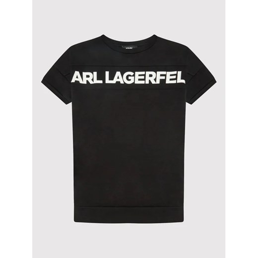 Karl Lagerfeld Kids Sukienka codzienna Z12206 D Czarny Regular Fit 16Y promocja MODIVO