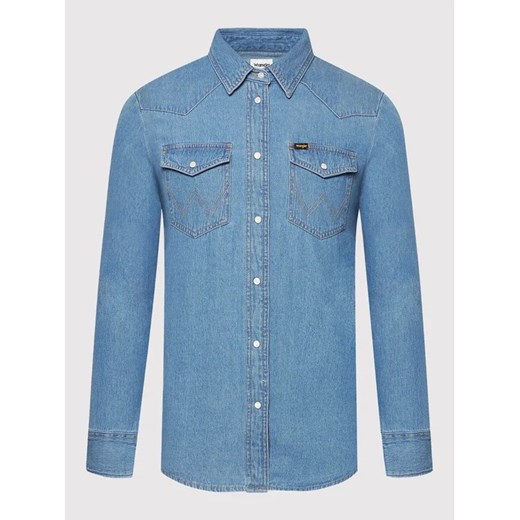 Wrangler Koszula jeansowa W5S9LWX8E Niebieski Regular Fit Wrangler S MODIVO promocja