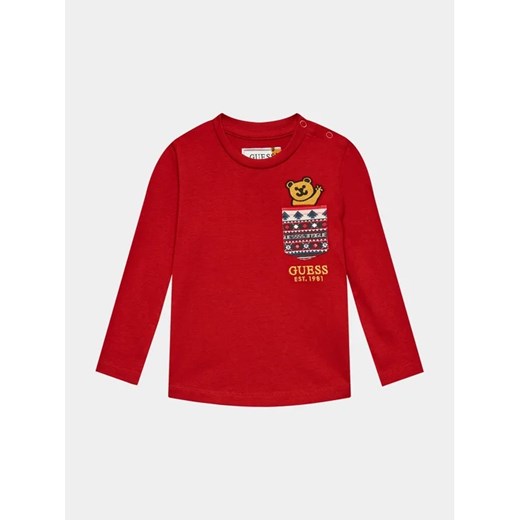 Guess Bluzka I3BI04 I3Z13 Czerwony Regular Fit ze sklepu MODIVO w kategorii T-shirty chłopięce - zdjęcie 168500577