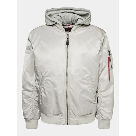 Alpha Industries Kurtka bomber Ma-1 ZH Back Emb 138105 Szary Regular Fit ze sklepu MODIVO w kategorii Kurtki męskie - zdjęcie 168500698