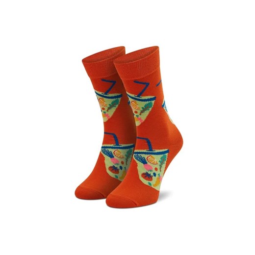 Happy Socks Skarpety wysokie unisex SMO01-4300 Pomarańczowy ze sklepu MODIVO w kategorii Skarpetki damskie - zdjęcie 168501116