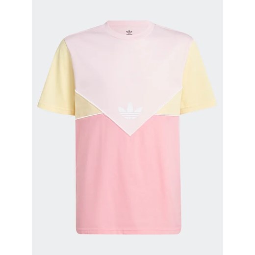 adidas T-Shirt Adicolor T-Shirt H60092 Różowy Regular Fit ze sklepu MODIVO w kategorii Bluzki dziewczęce - zdjęcie 168501409