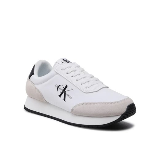 Calvin Klein Jeans Sneakersy Retro Runner Su-Ny Mono YM0YM00683 Biały 44 MODIVO