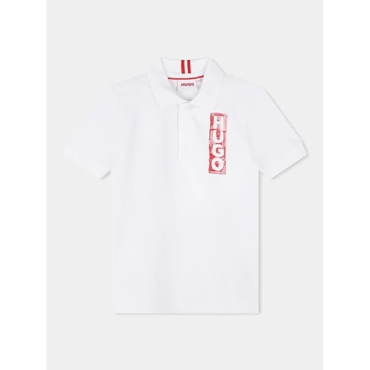 Hugo Polo G25144 S Biały Regular Fit ze sklepu MODIVO w kategorii T-shirty chłopięce - zdjęcie 168504148