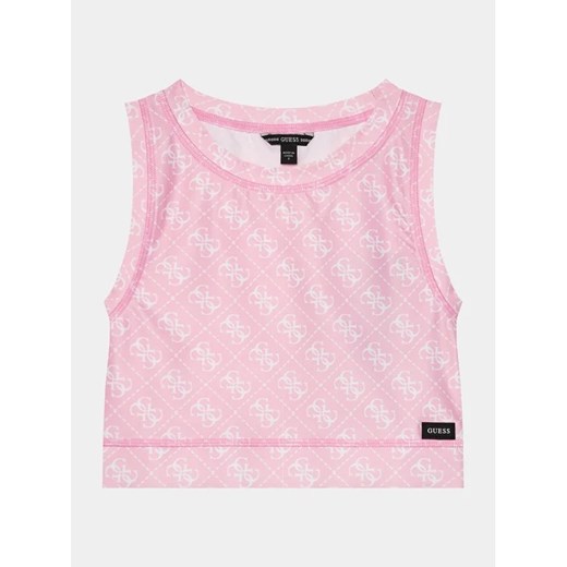Guess Top J4RI36 MC01P Różowy Slim Fit ze sklepu MODIVO w kategorii Bluzki dziewczęce - zdjęcie 168504819