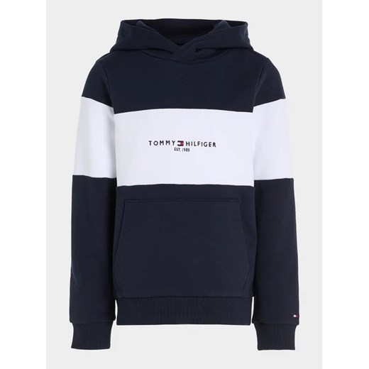 Tommy Hilfiger Bluza Essential Colorblock KB0KB08385 S Granatowy Regular Fit Tommy Hilfiger 12Y okazyjna cena MODIVO