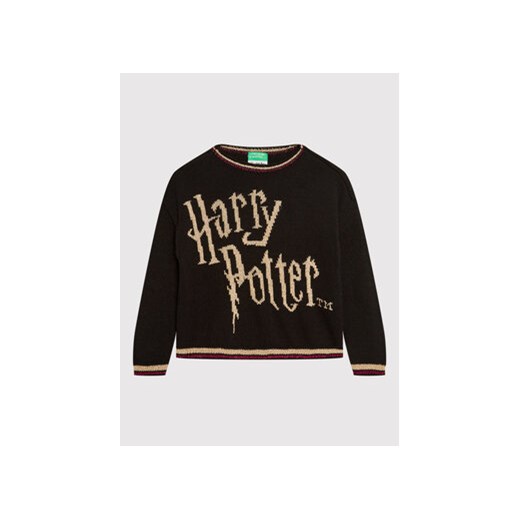 United Colors Of Benetton Sweter HARRY POTTER 1176Q100G Czarny Regular Fit United Colors Of Benetton 110 wyprzedaż MODIVO