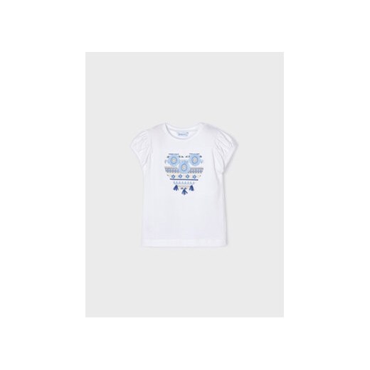 Mayoral T-Shirt 3058 Biały ze sklepu MODIVO w kategorii Bluzki dziewczęce - zdjęcie 168505396