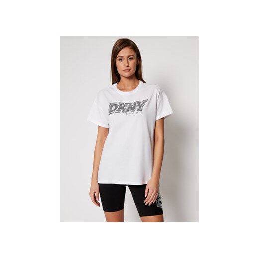 DKNY Sport T-Shirt DP0T7477 Biały Relaxed Fit ze sklepu MODIVO w kategorii Bluzki damskie - zdjęcie 168505508