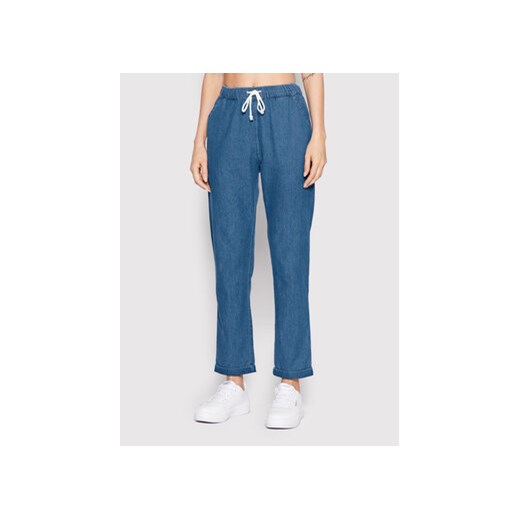 Roxy Spodnie materiałowe Slow Swell ERJDP03278 Niebieski Regular Fit ze sklepu MODIVO w kategorii Spodnie damskie - zdjęcie 168505605