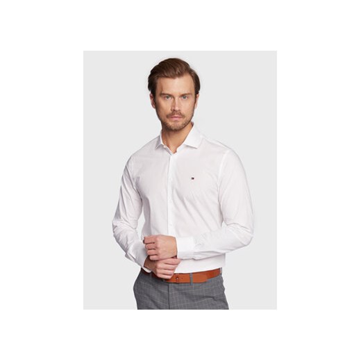 Tommy Hilfiger Koszula MW0MW25040 Biały Slim Fit ze sklepu MODIVO w kategorii Koszule męskie - zdjęcie 168505977