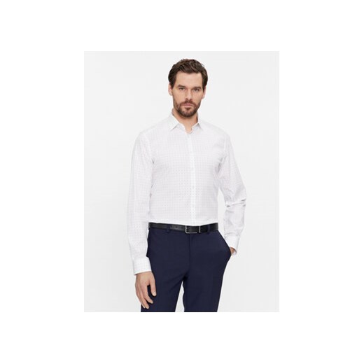 Calvin Klein Koszula K10K112091 Biały Slim Fit ze sklepu MODIVO w kategorii Koszule męskie - zdjęcie 168506249