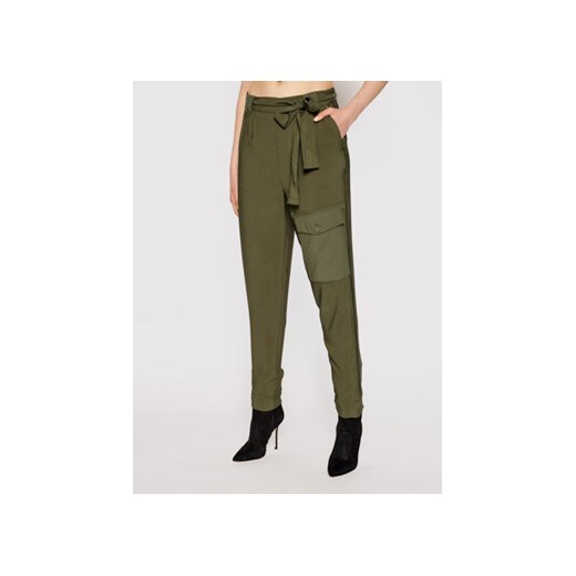 TWINSET Spodnie materiałowe 211TT2161 Zielony Regular Fit Twinset 38 wyprzedaż MODIVO