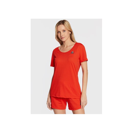 Le Coq Sportif T-Shirt 2220324 Czerwony Regular Fit ze sklepu MODIVO w kategorii Bluzki damskie - zdjęcie 168507439