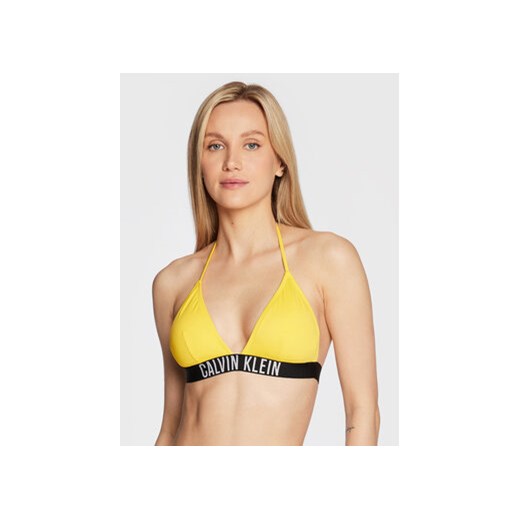 Calvin Klein Swimwear Góra od bikini Intense Power KW0KW01850 Żółty ze sklepu MODIVO w kategorii Stroje kąpielowe - zdjęcie 168507538