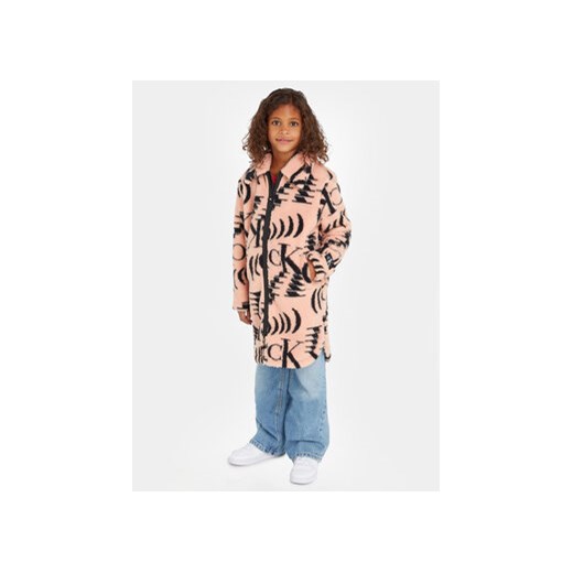 Calvin Klein Jeans Płaszcz przejściowy Monogram IG0IG02055 Różowy Regular Fit ze sklepu MODIVO w kategorii Płaszcze dziewczęce - zdjęcie 168508056