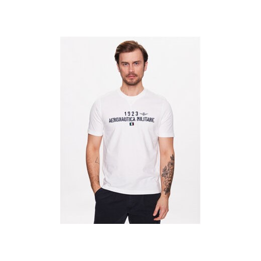 Aeronautica Militare T-Shirt 231TS2099J584 Biały Regular Fit ze sklepu MODIVO w kategorii T-shirty męskie - zdjęcie 168508115