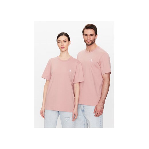 Converse T-Shirt Unisex Go-To Embroidered Star Chevron 10023876-A13 Różowy Regular Fit ze sklepu MODIVO w kategorii Bluzki damskie - zdjęcie 168508135