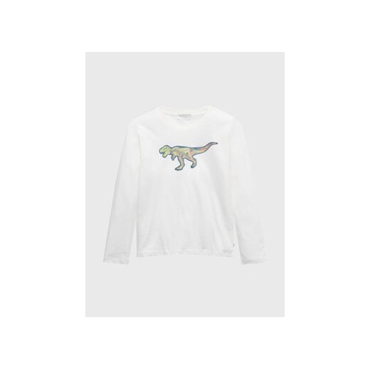 Tom Tailor Longsleeve 1033090 Biały Regular Fit ze sklepu MODIVO w kategorii T-shirty chłopięce - zdjęcie 168508175