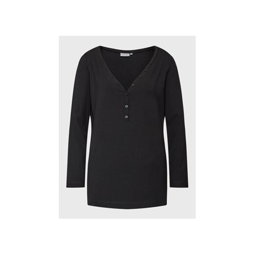 Calvin Klein Curve Bluzka Inclu Modal Rib Henley K20K205460 Czarny Regular Fit ze sklepu MODIVO w kategorii Bluzki damskie - zdjęcie 168508285